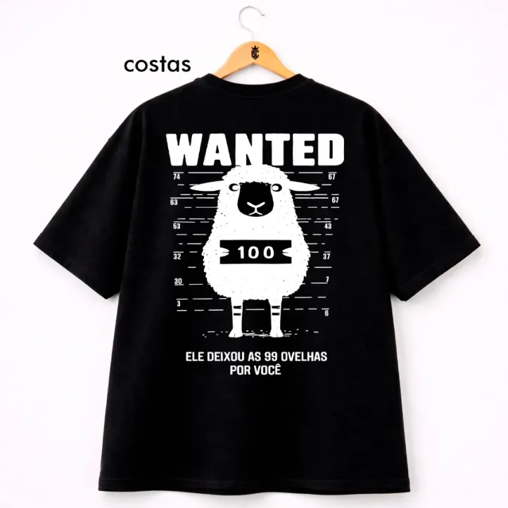 Oversized Preta Ovelha Procurada