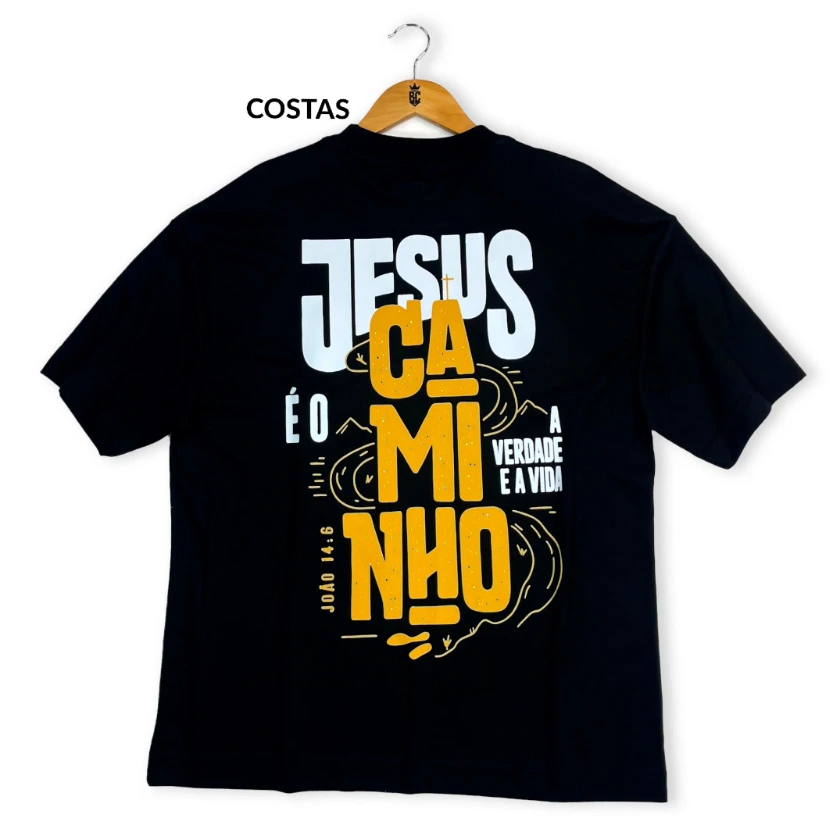 Oversized Preta Jesus é o Caminho