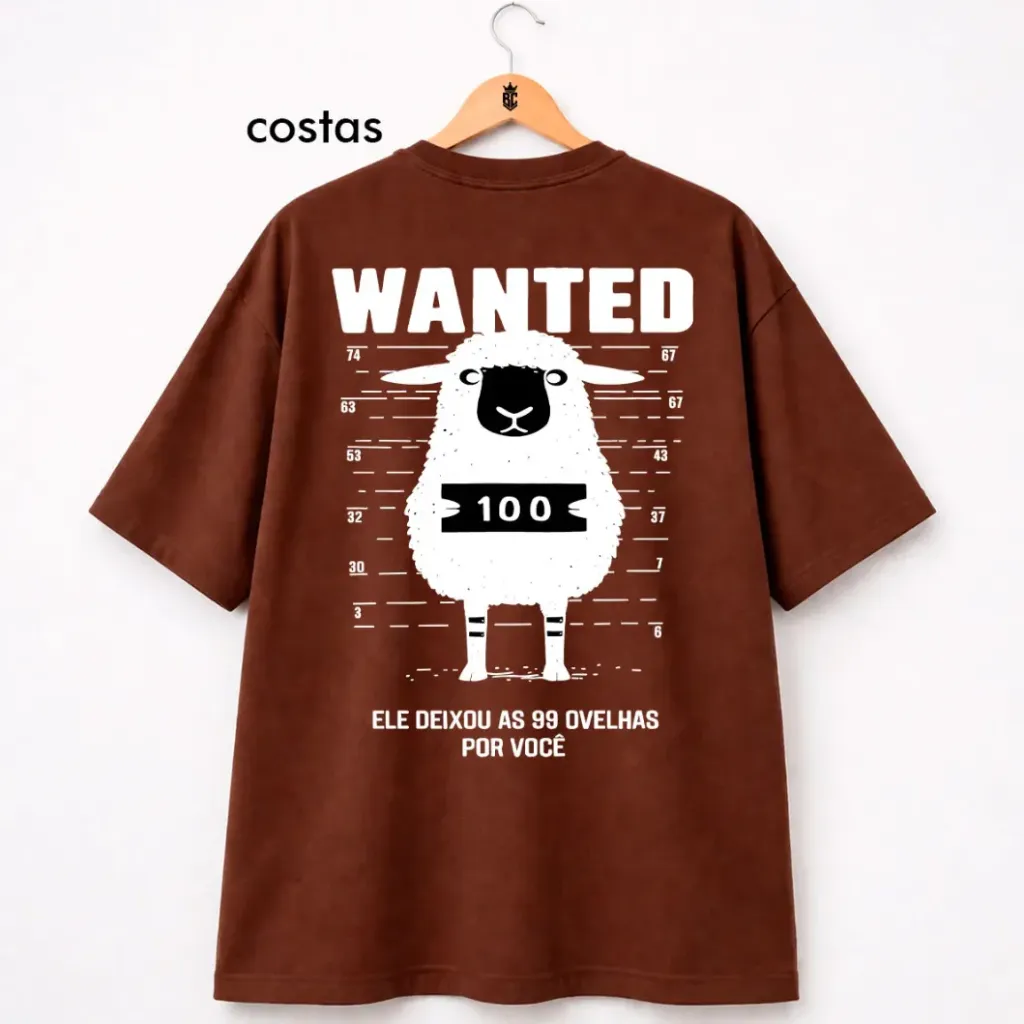 Oversized Marron Ovelha Procurada