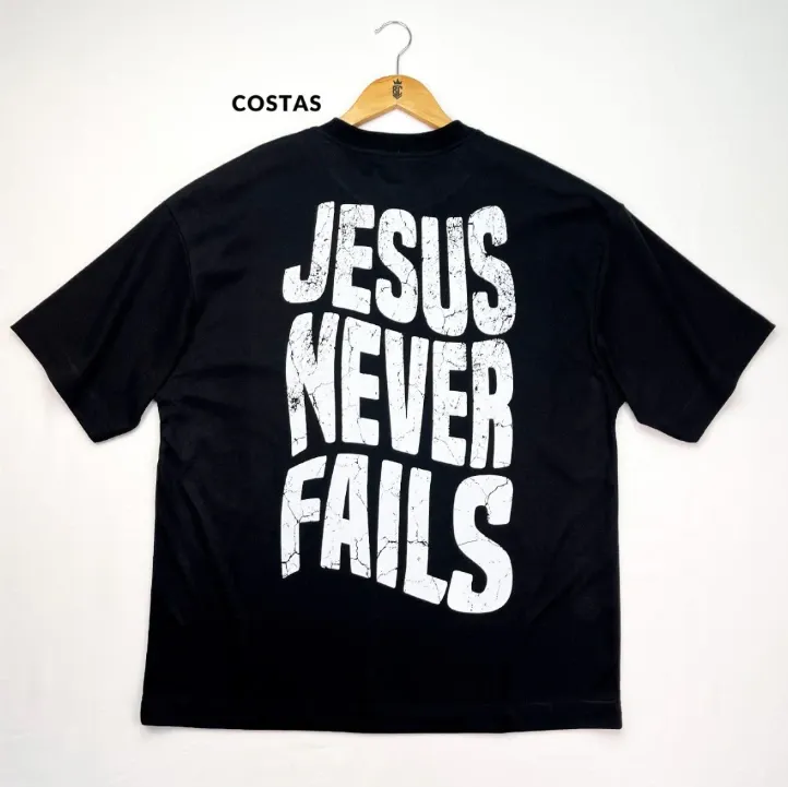 Oversized Preta Jesus Never Fails